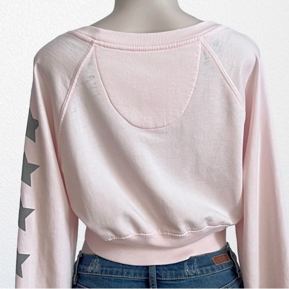 Recycled Karma The Runaways Joan Jett Cropped Sweatshirt SZ XS Petal - Picture 9 of 12